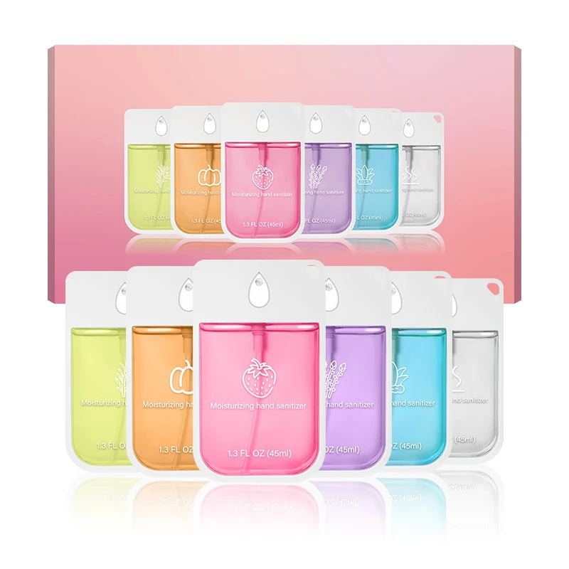 Moisturizing Hand Sanitizer Travel Size (45ml Each) for Soft & Clean Hands - Alcohol-Free, Skin-Friendly Care, 10 Available